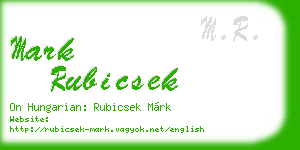 mark rubicsek business card